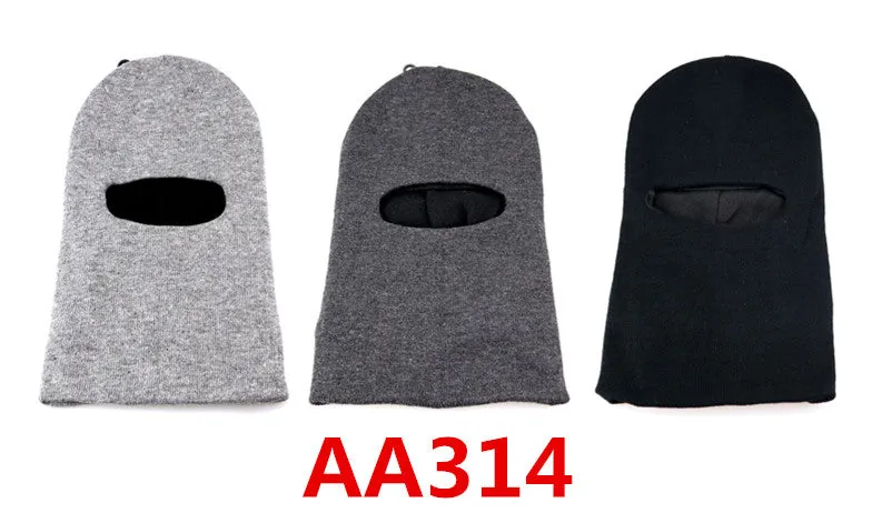 1 HOLE FACE MASK KNIT LONG SKI BALACLAVA AA314