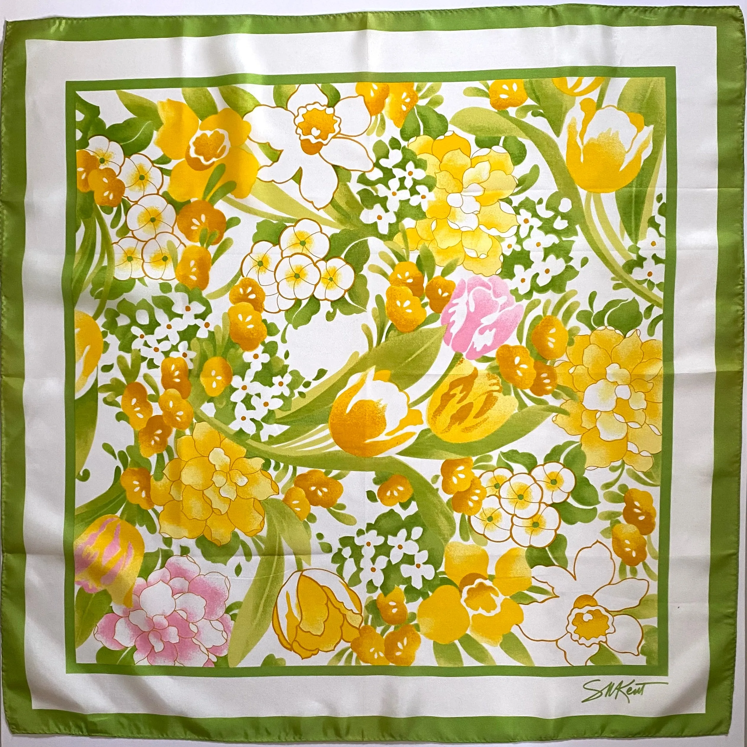 1978 Avon Burst Of Spring Scarf By SM Kent