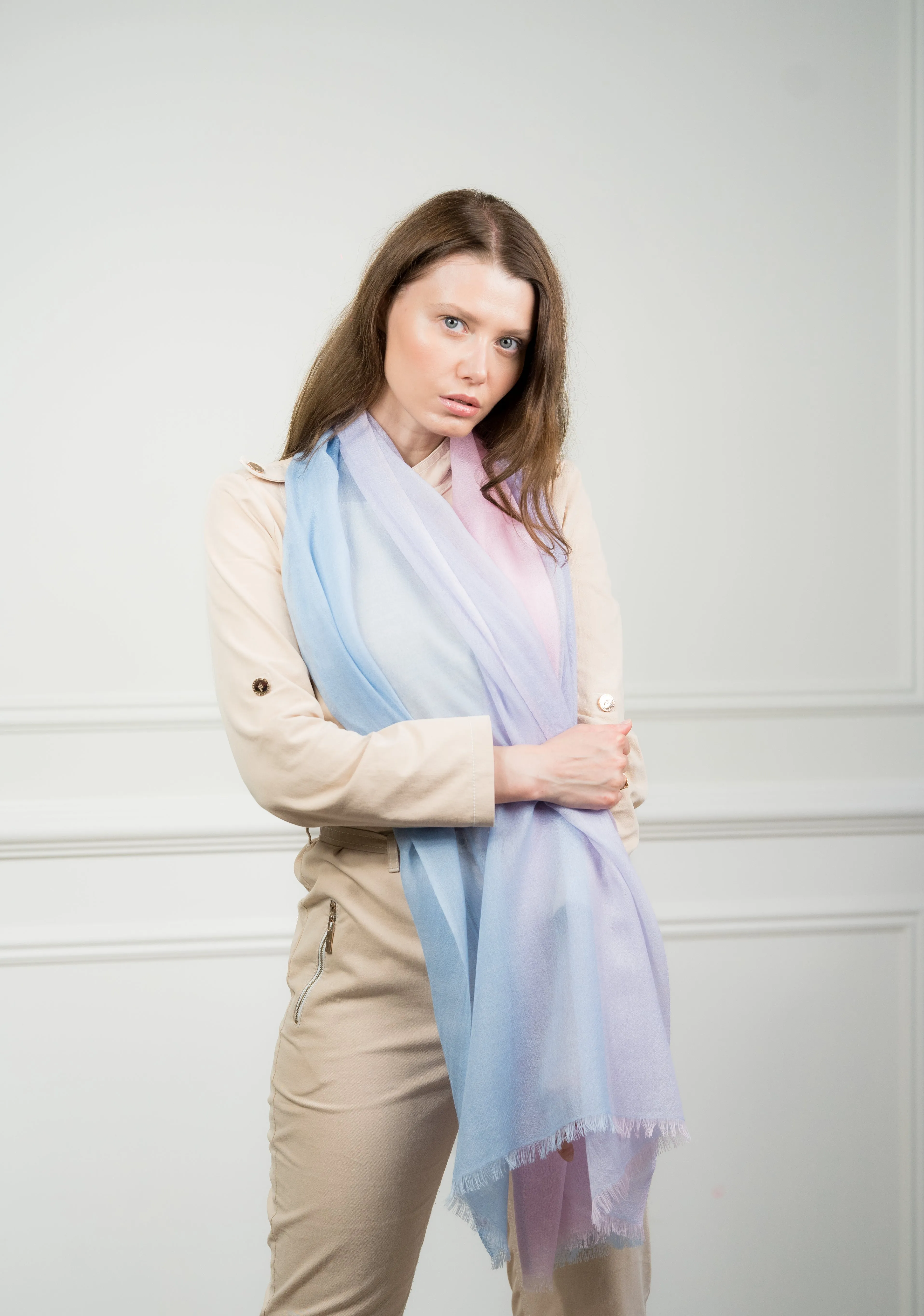 4 Color Block Azure Scarf