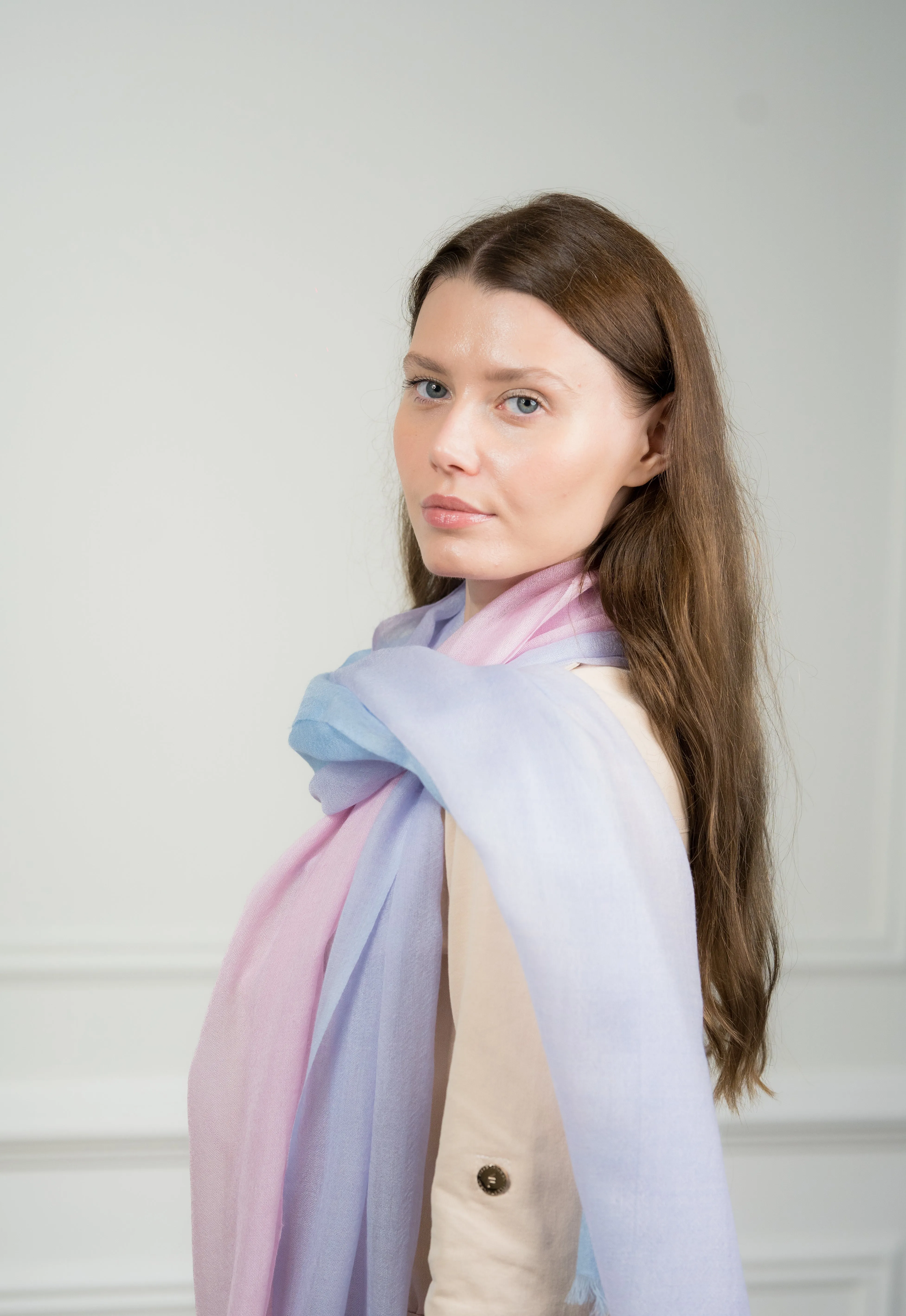 4 Color Block Azure Scarf