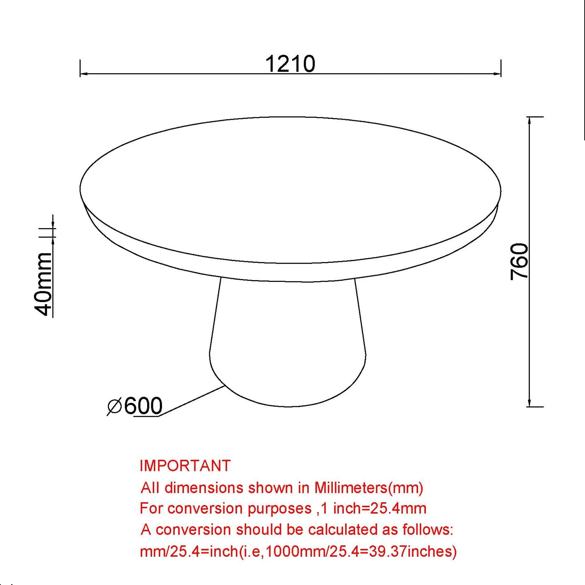 5 Piece Round Dining Set Godiva Black