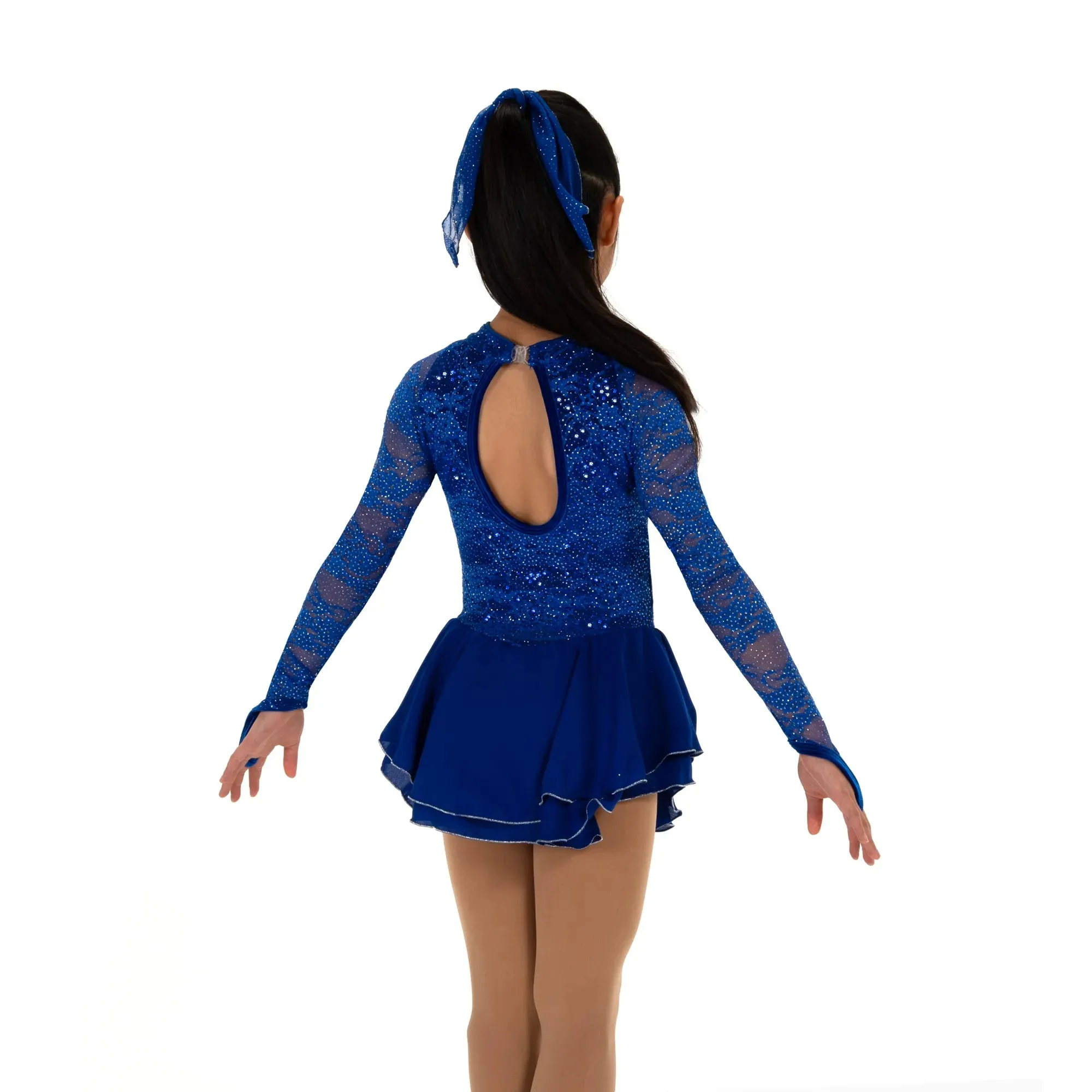 609 Figure Skating Sequin Lining Dress - Blue or Wine