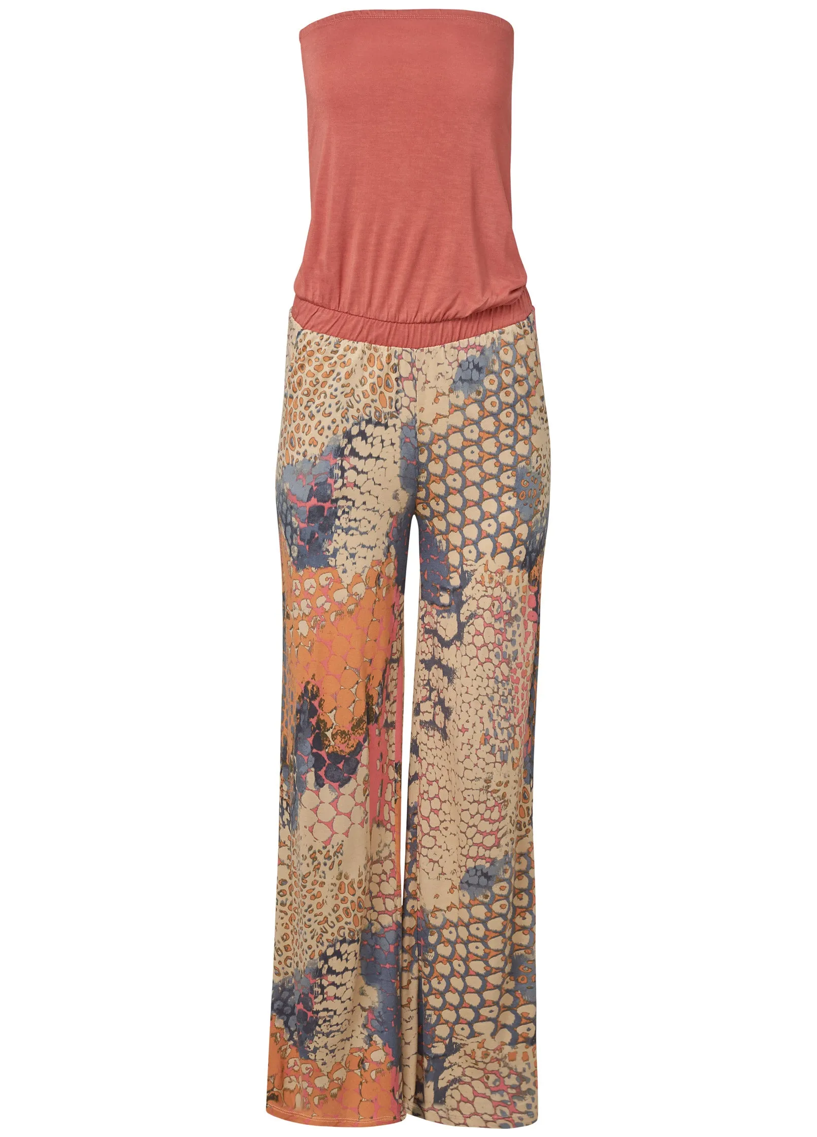 Abstract Mirage Jumpsuit - Orange Multi