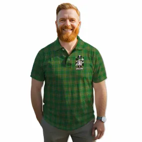 Aldwell Irish Clan Tartan Men's Polo Shirt with Coat of Arms