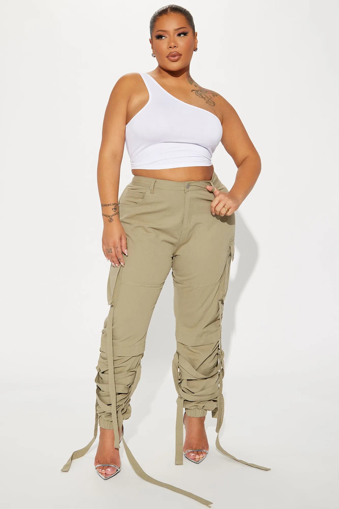 All Tied Up Cargo Jogger - Sage