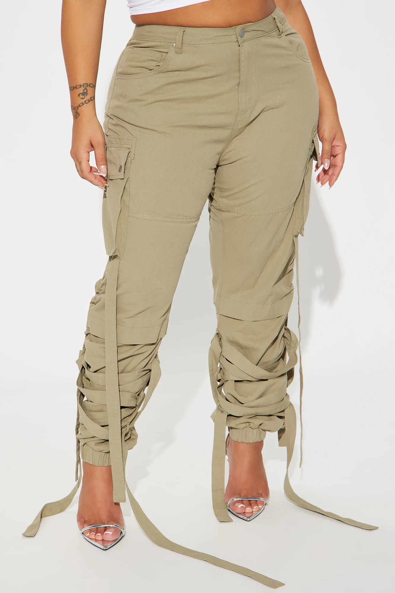 All Tied Up Cargo Jogger - Sage