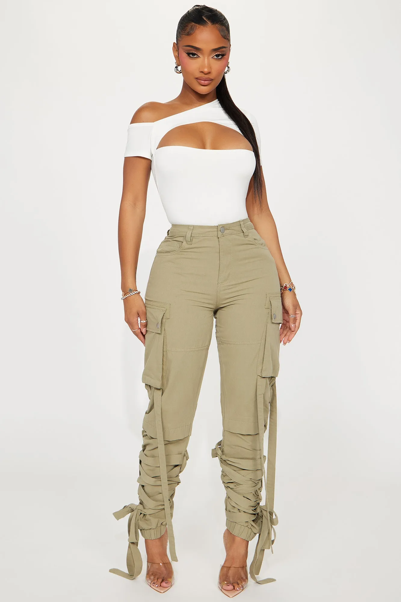 All Tied Up Cargo Jogger - Sage