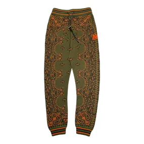 Amiri Bandana B-Ball Sweatpants Khaki Orange