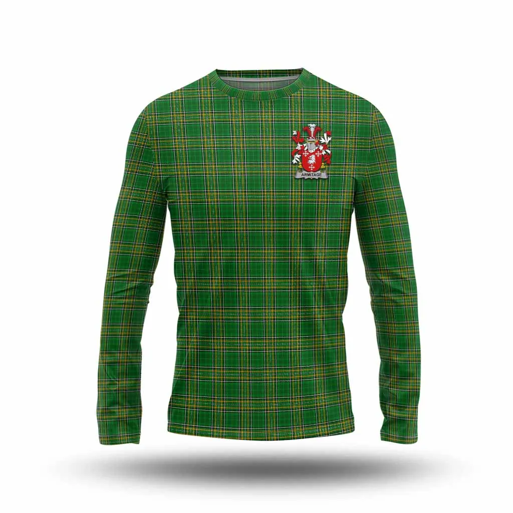 Armitage Irish Clan Tartan Long Sleeve T-Shirt with Coat of Arms