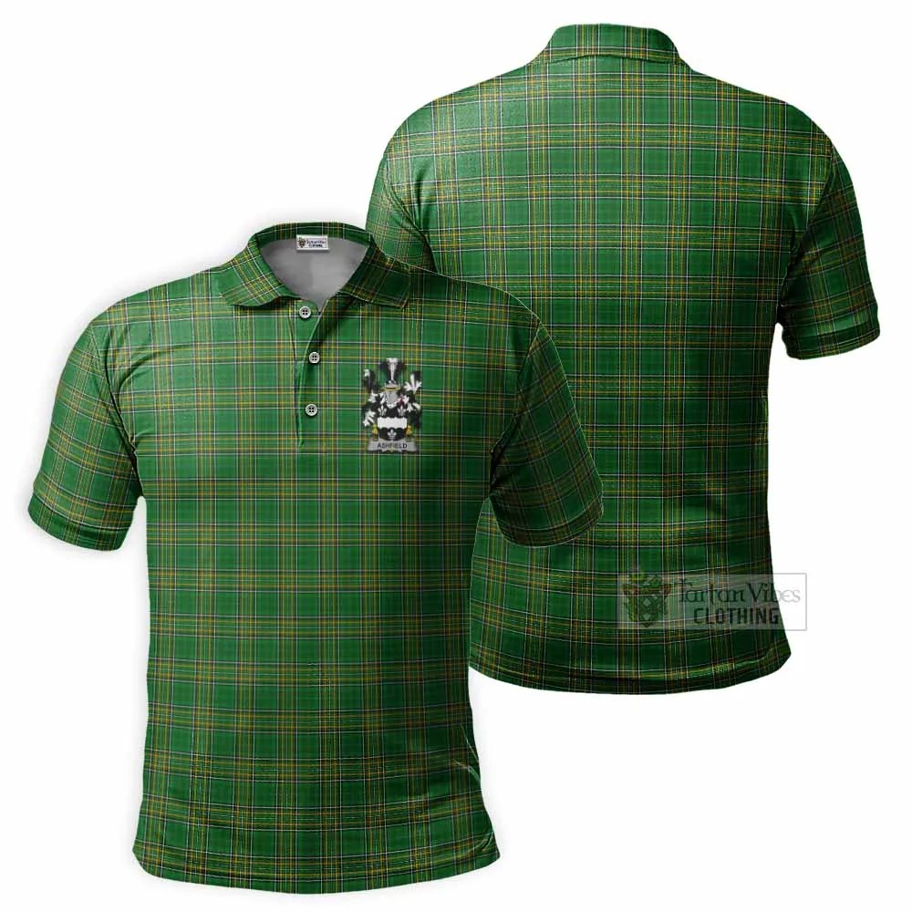 Ashfield Irish Clan Tartan Men's Polo Shirt with Coat of Arms