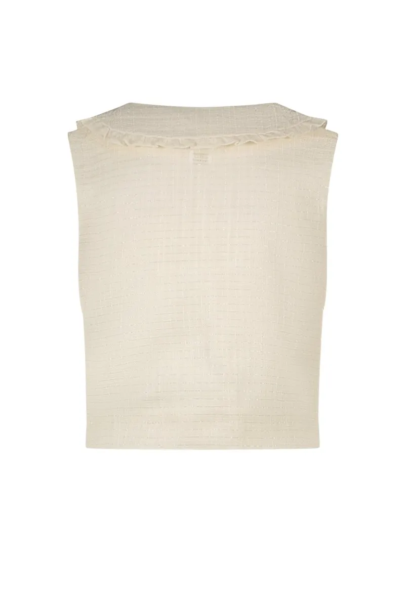 ASMAR summer tweed gilet Off white