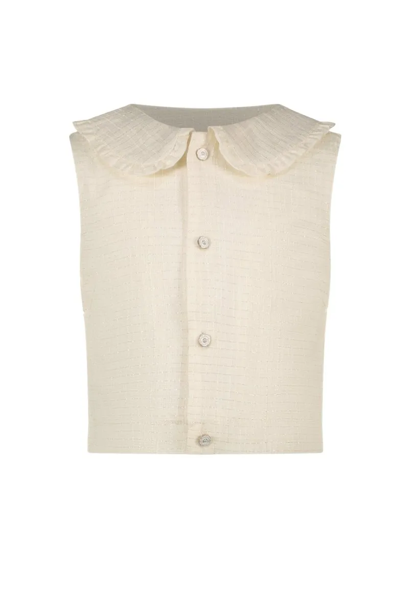 ASMAR summer tweed gilet Off white