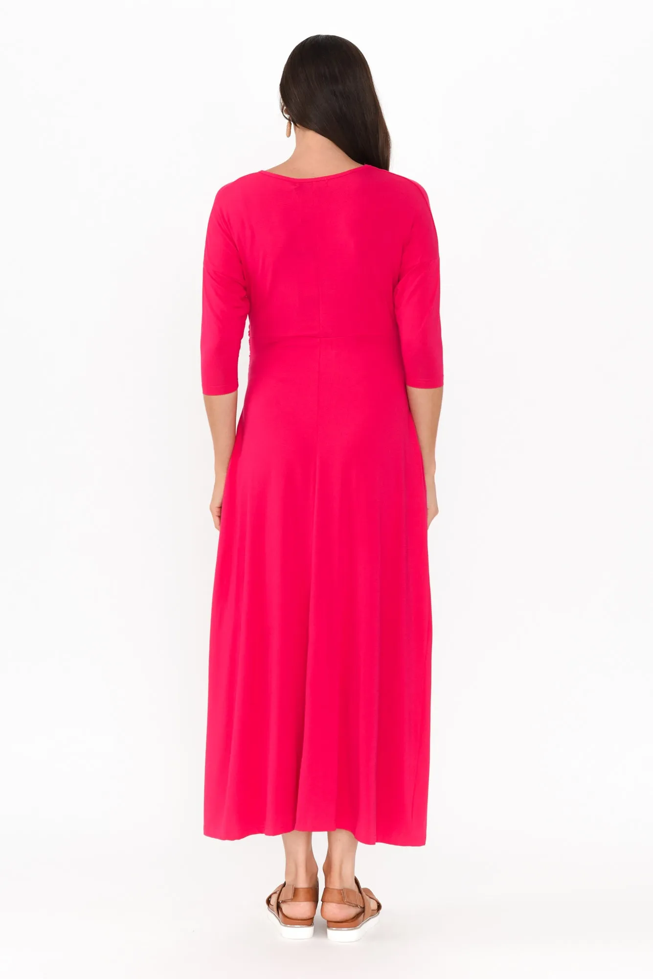 Assa Raspberry Twist Bamboo Dress