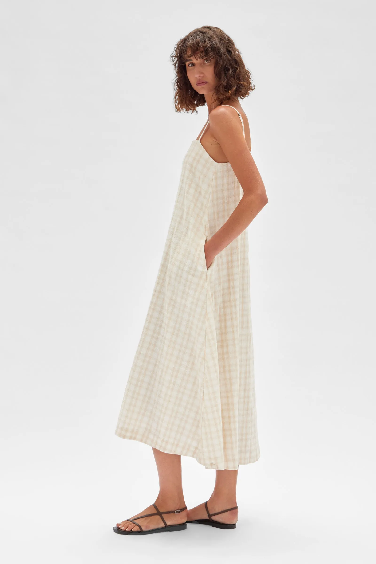 Assembly Label - Tully Dress - Stone Check