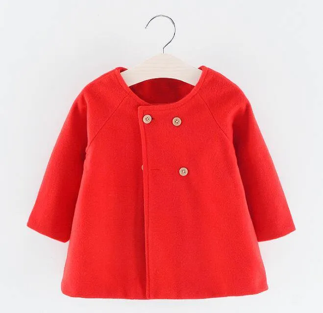 Baby Girl Boys Spring Winter Wool Blends Jacket Coat