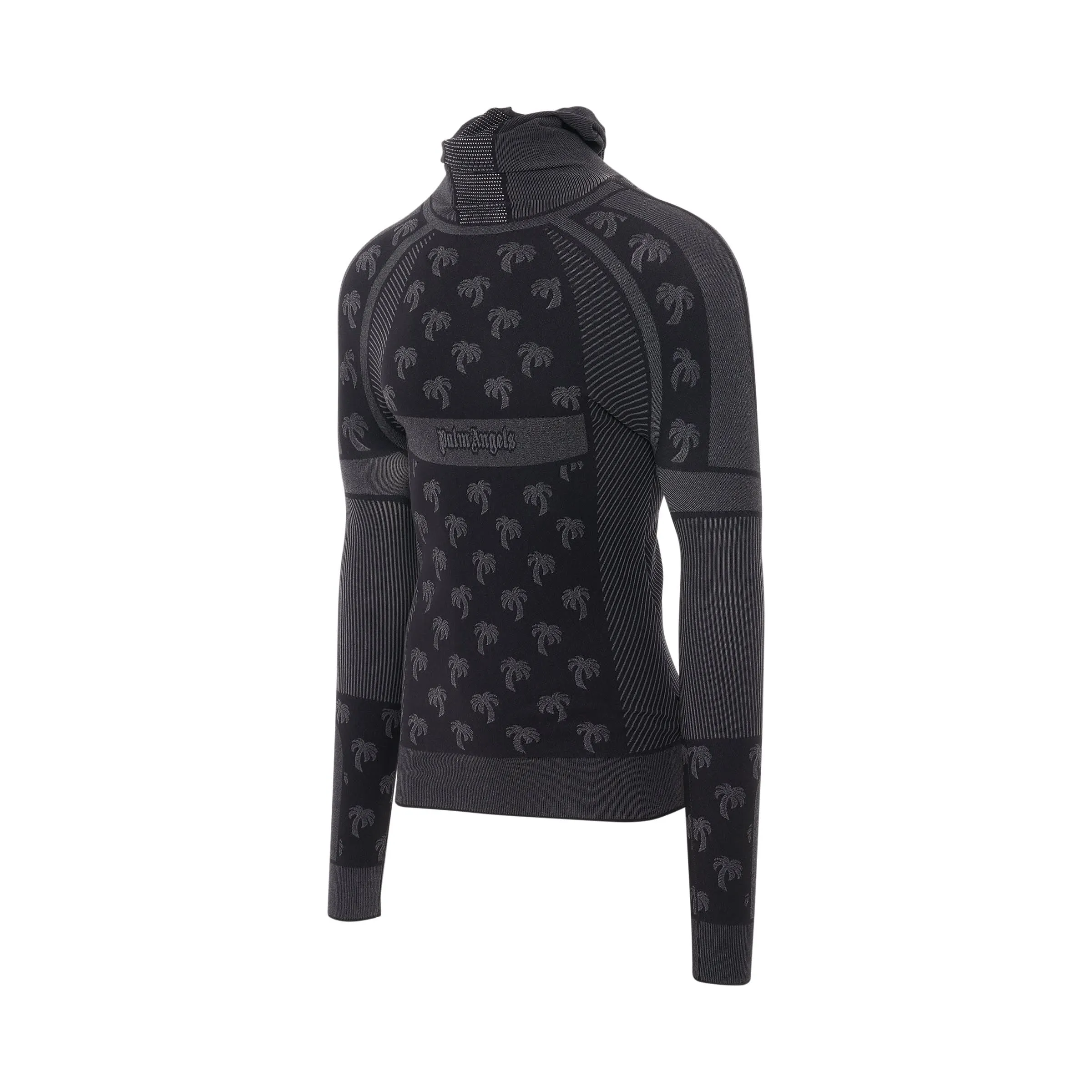 Balaclava Ski Base Layer Top in Black