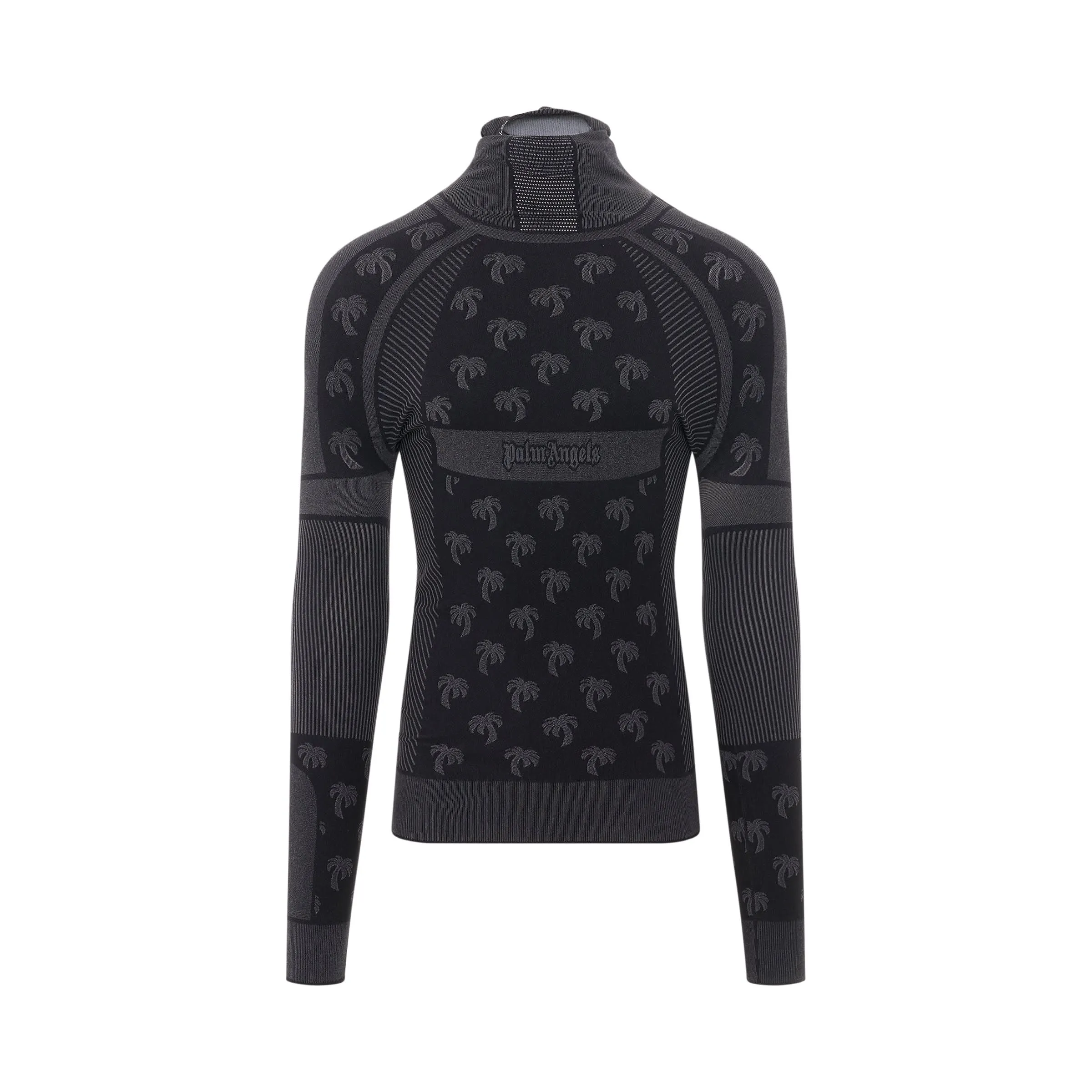 Balaclava Ski Base Layer Top in Black