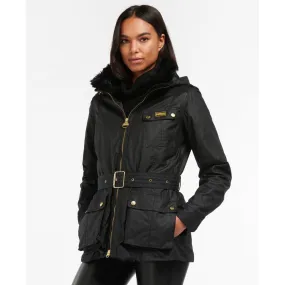 Barbour International Women's Nesbitt Wax Jacket - Black