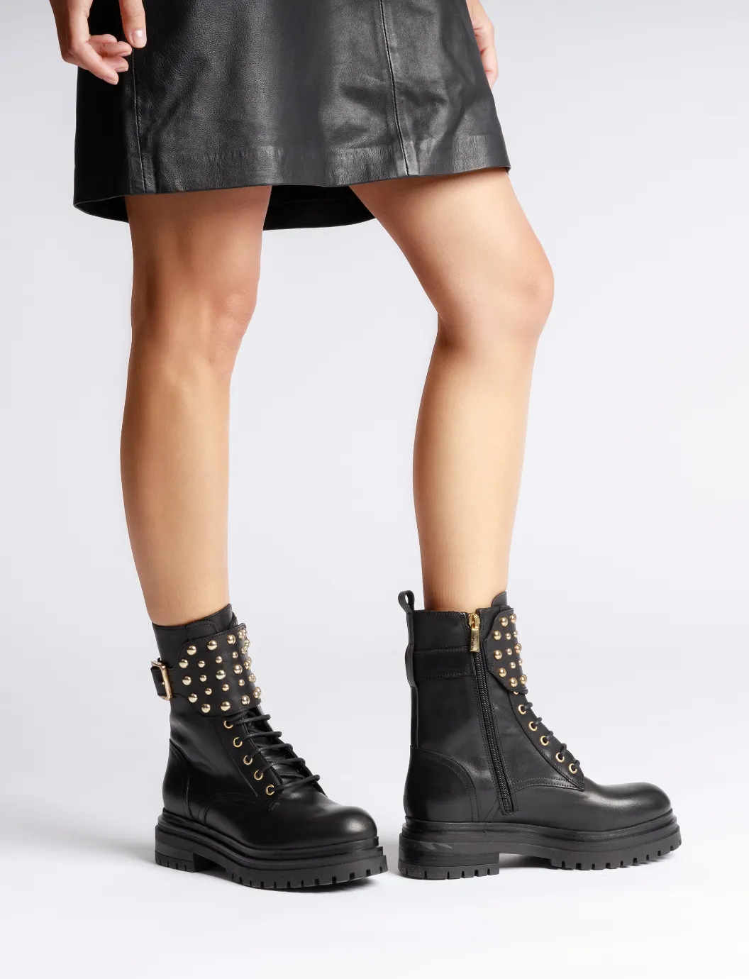 Bentley Black Combat Boots