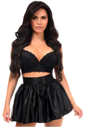 Black Satin Skirt