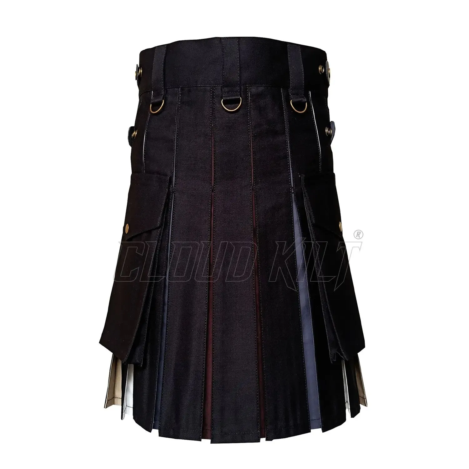 Box Plated Hybrid Utility Kilt With Multi Color