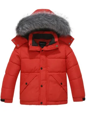 Boy's Warm Winter Coat Quilted Puffer Jacket