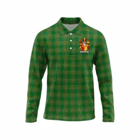 Branigan Irish Clan Tartan Long Sleeve Polo Shirt with Coat of Arms