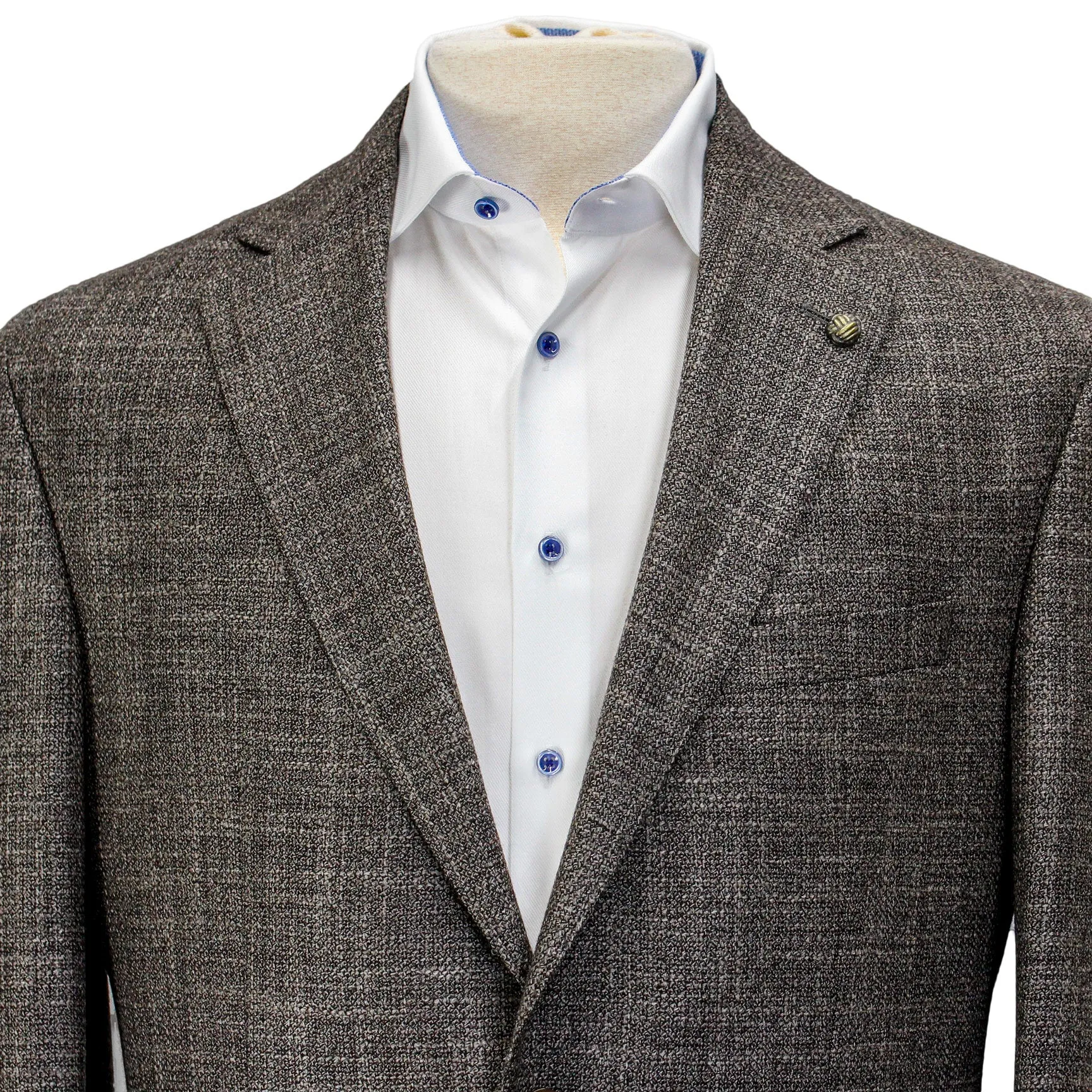 Brown Mélange Tweed Madison Contemporary Fit Wool Sport Coat Vitale Barberis - Jack Victor 1913