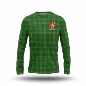 Burke Irish Clan Tartan Long Sleeve T-Shirt with Coat of Arms