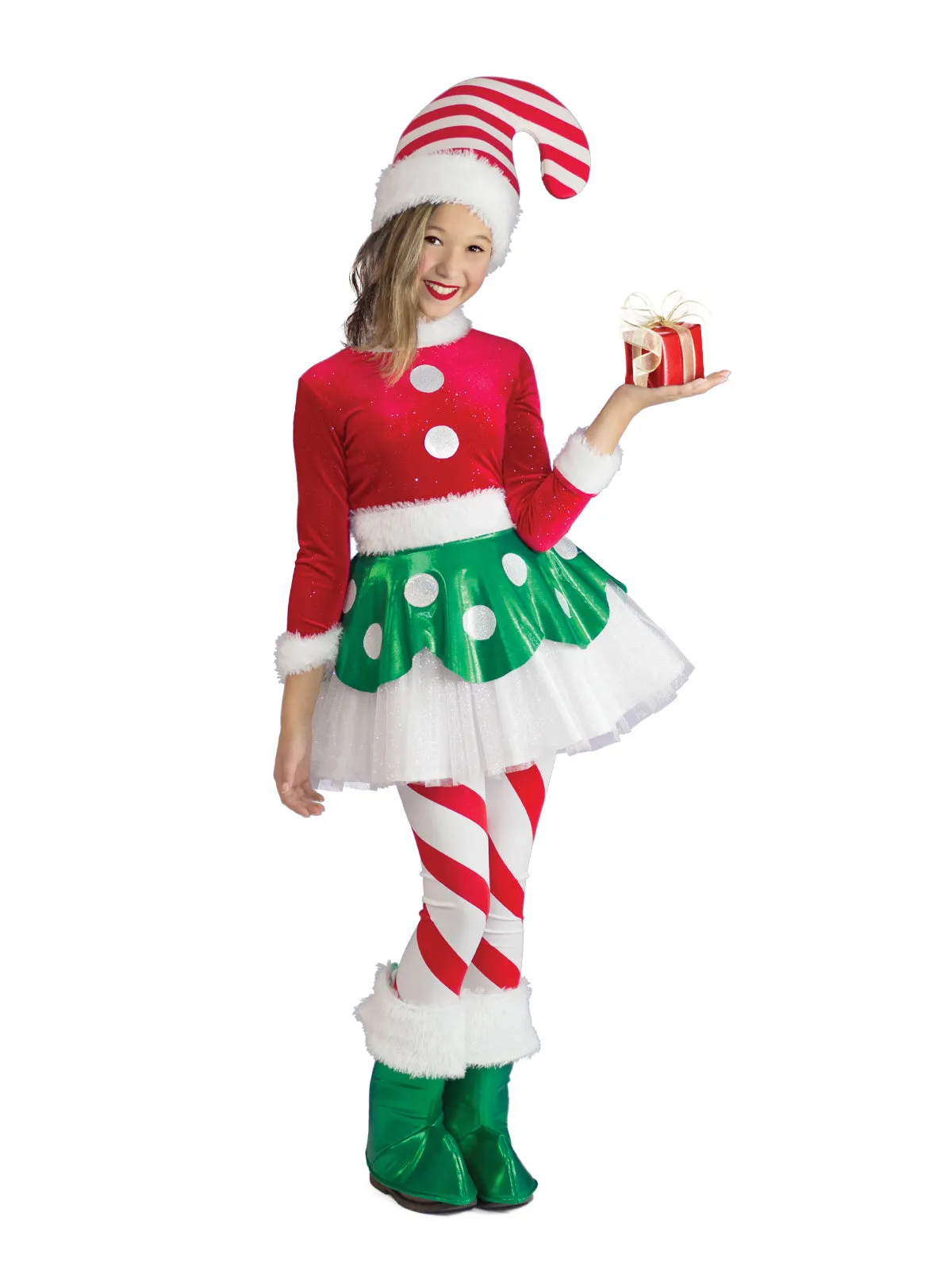 Candy Cane Elf Princess Child Costume - Buy Online Only