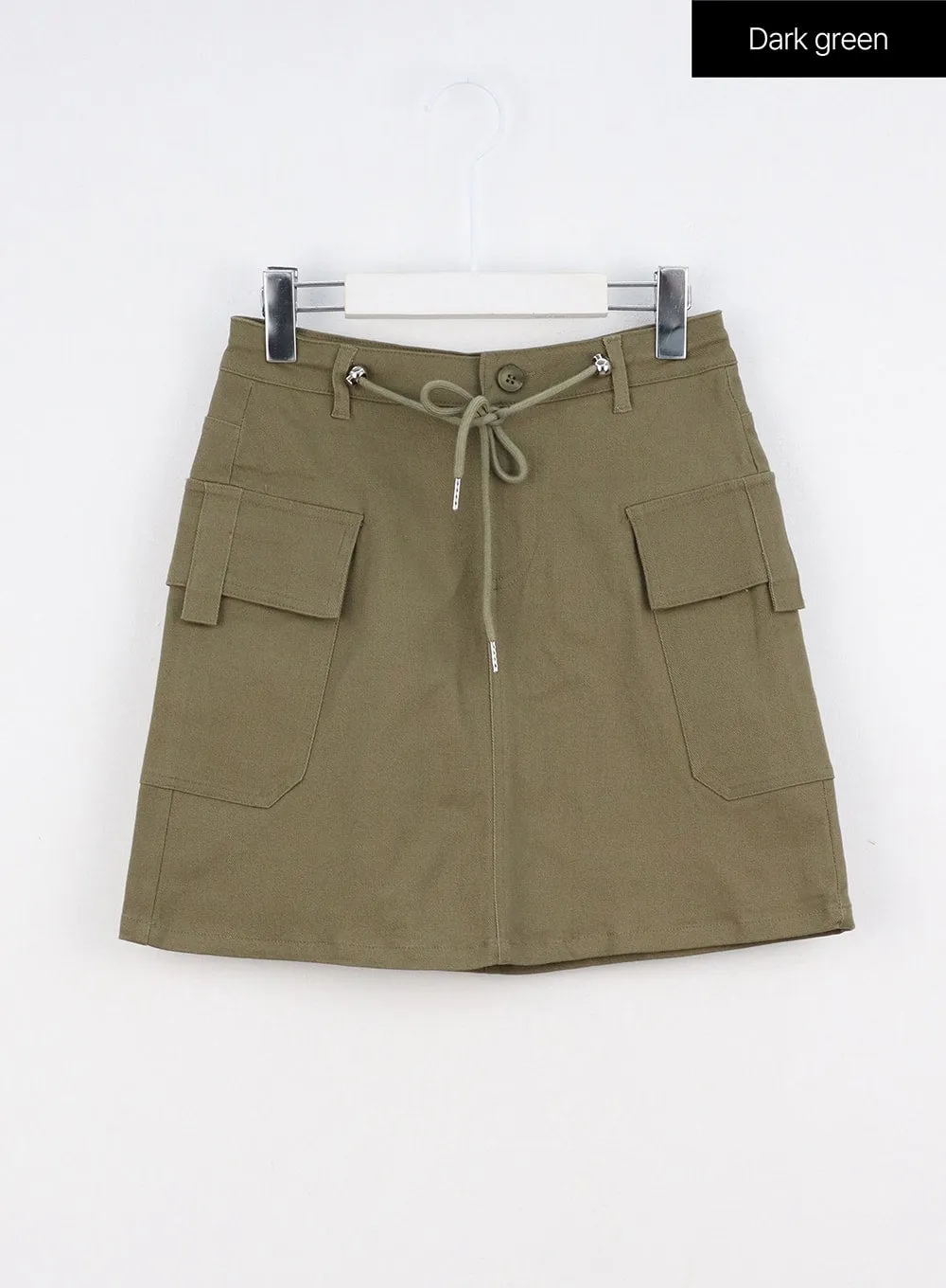 Cargo Mini Skirt with Waist Tie IO317