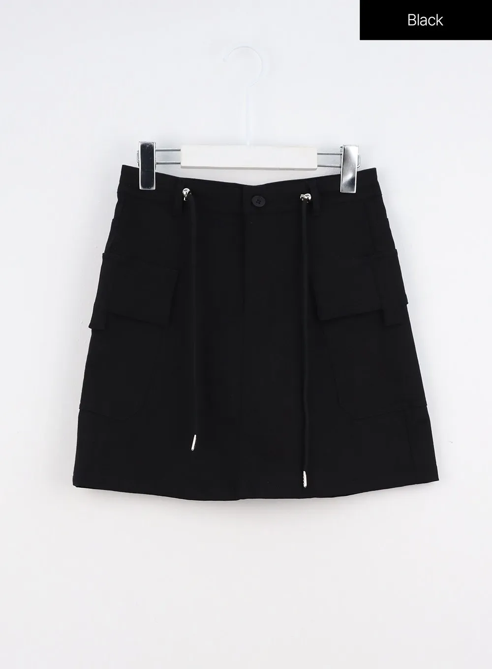 Cargo Mini Skirt with Waist Tie IO317