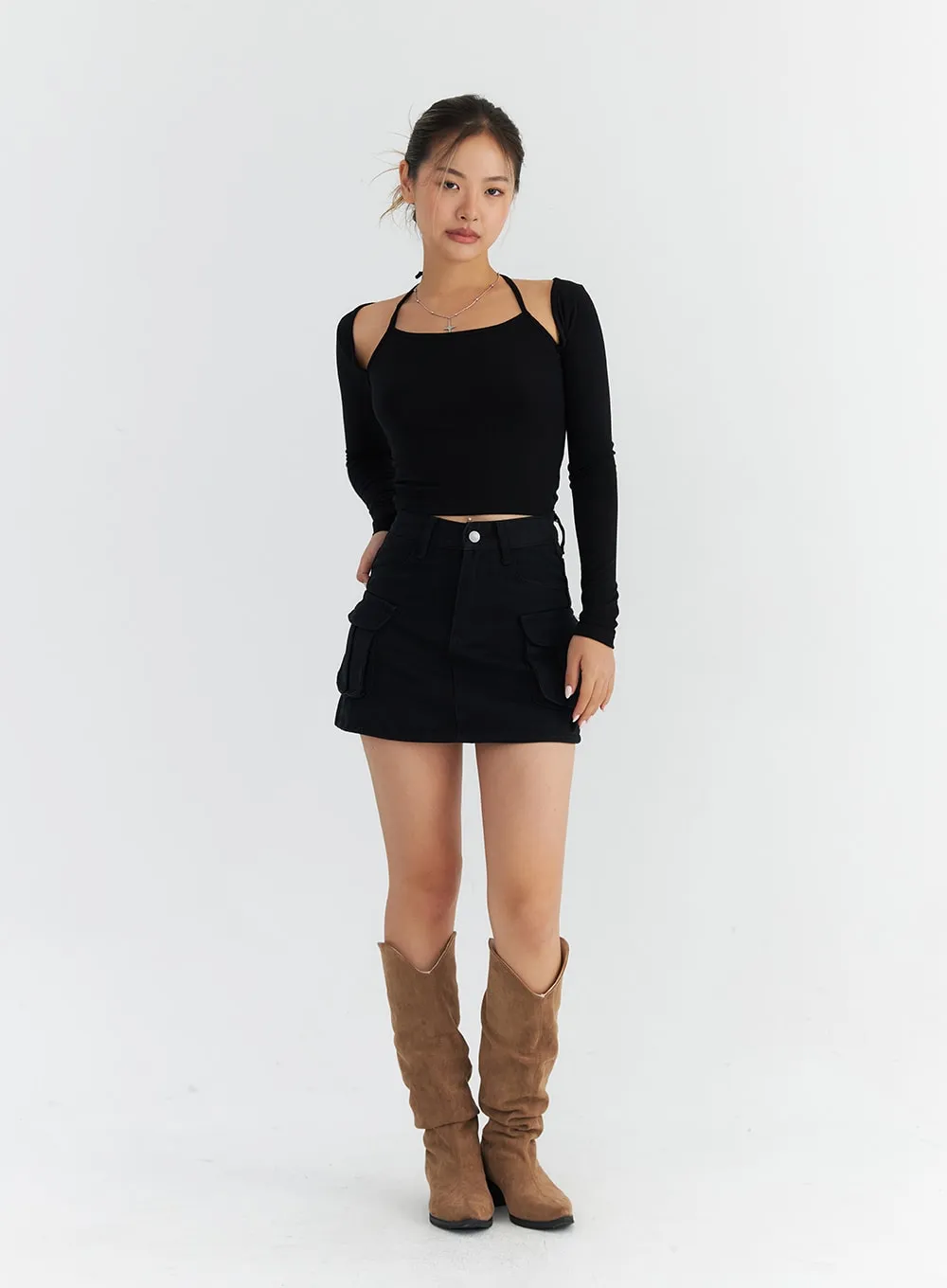 Cargo Pocket Mini Skirt CO313