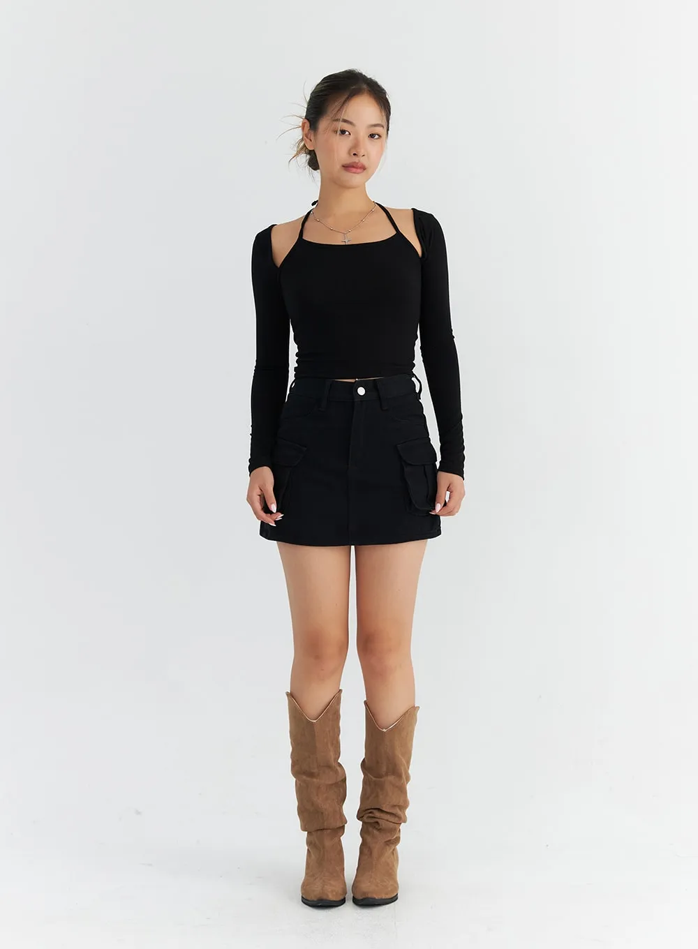 Cargo Pocket Mini Skirt CO313