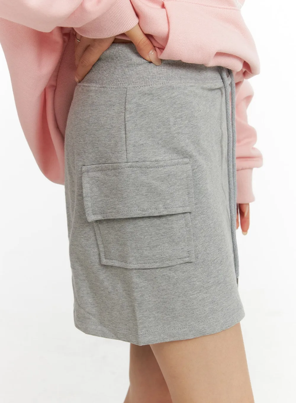 Cargo Sweat Mini Skirt CF415