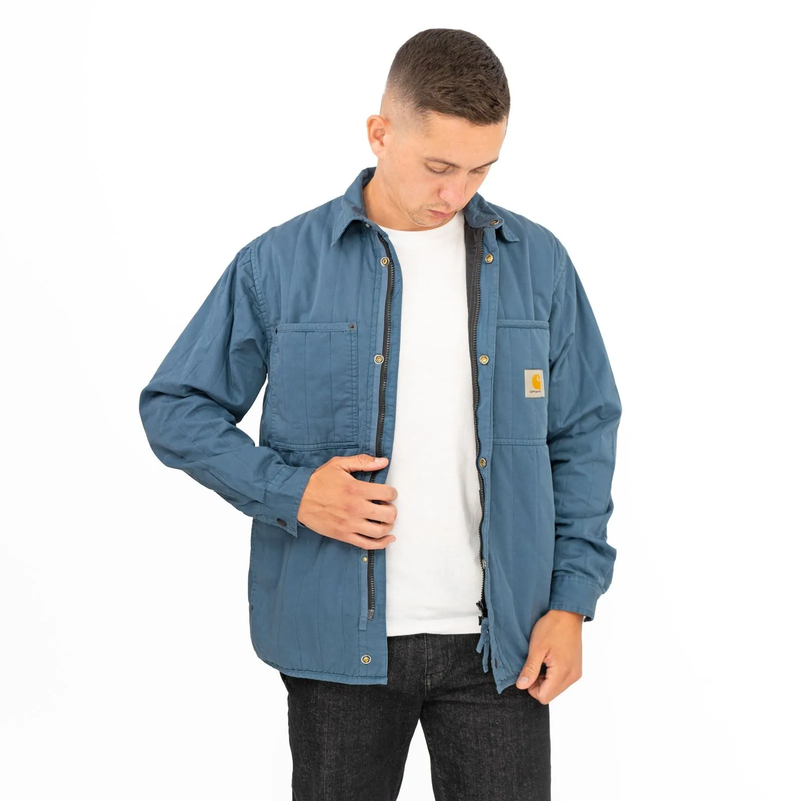 Carhartt WIP Men Blue Skyler Overshirt Utility Jacket