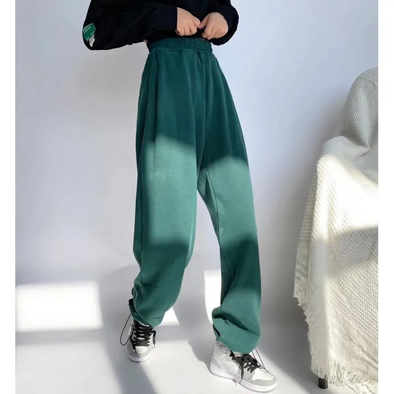 Casual Loose Fit Hip-Hop Plush Floor-Length Pants