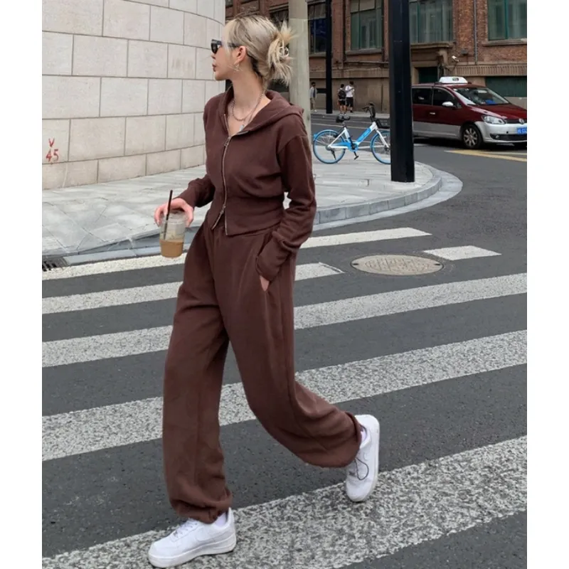 Casual Loose Fit Hip-Hop Plush Floor-Length Pants