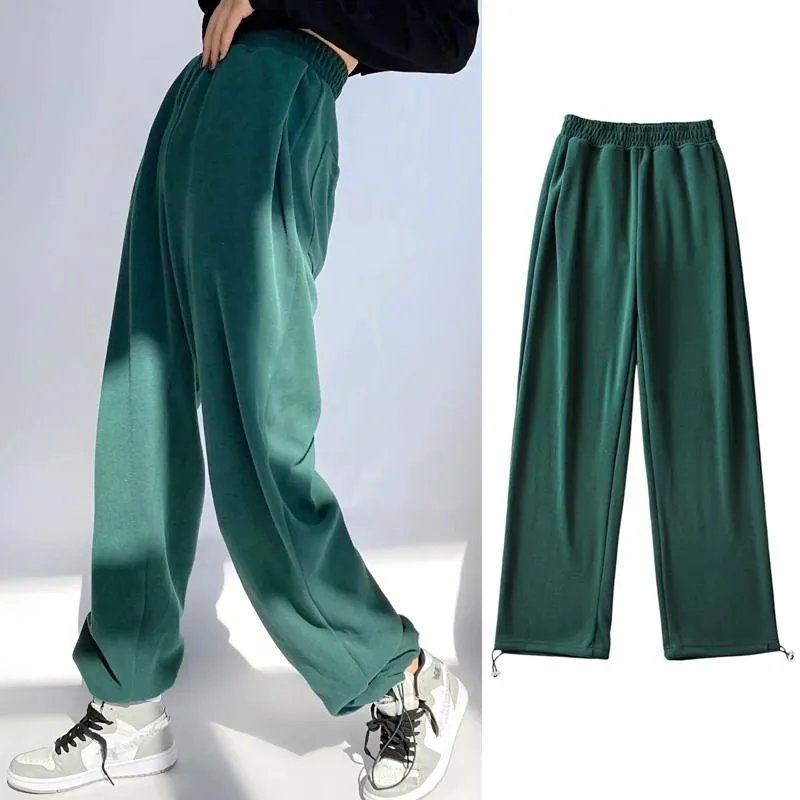 Casual Loose Fit Hip-Hop Plush Floor-Length Pants