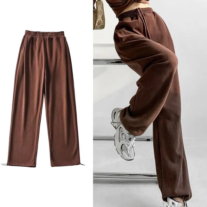 Casual Loose Fit Hip-Hop Plush Floor-Length Pants