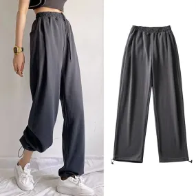 Casual Loose Fit Hip-Hop Plush Floor-Length Pants