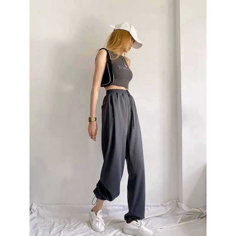 Casual Loose Fit Hip-Hop Plush Floor-Length Pants