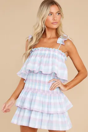 Change Your Tune Blue Plaid Cotton Two Piece Set