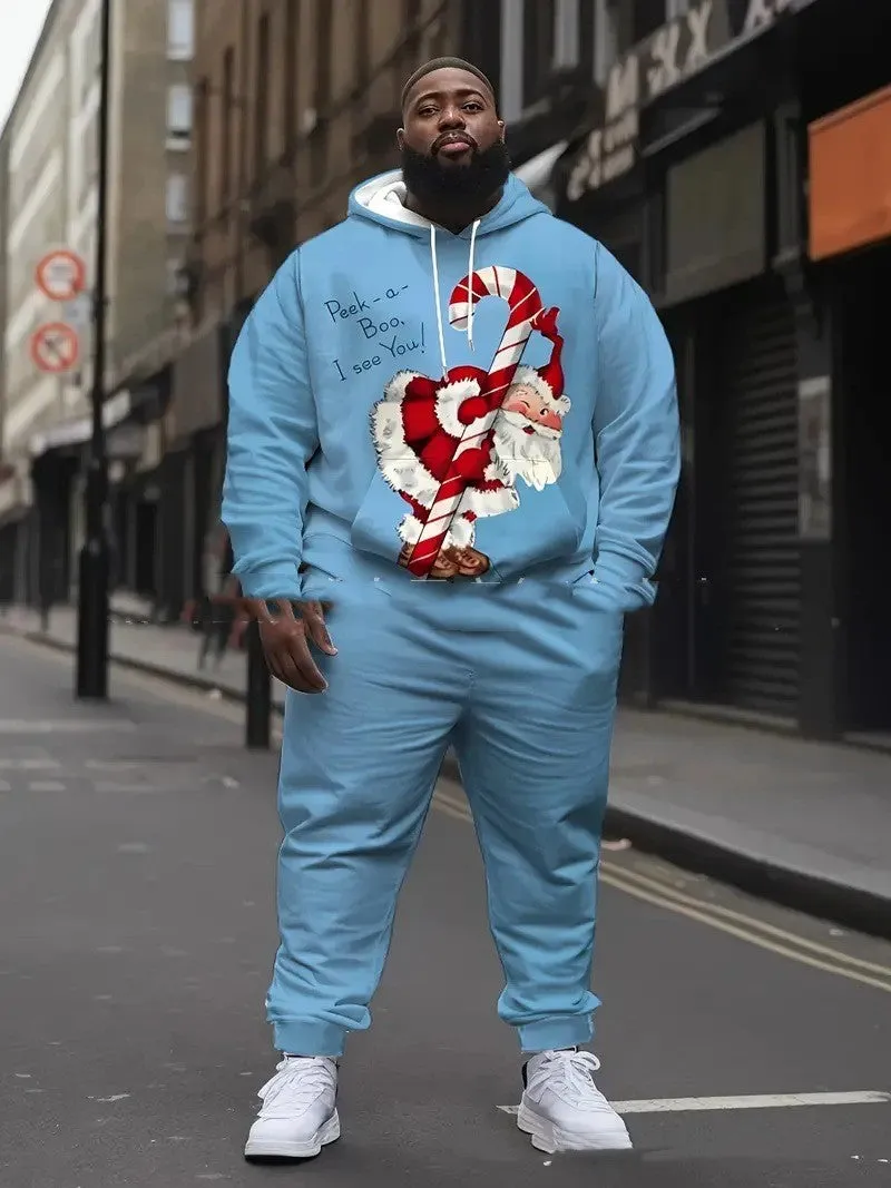 Christmas 3D Printed Long Sleeve Hooded Sweatshirt And Sweatpants Suit