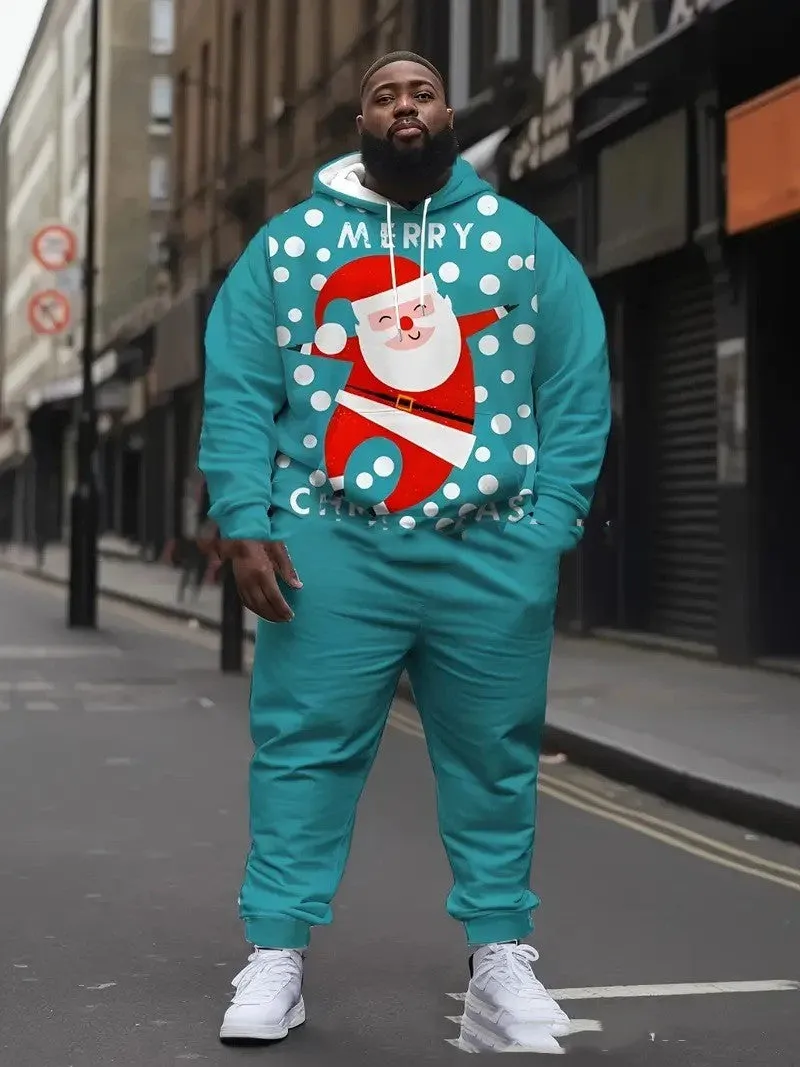 Christmas 3D Printed Long Sleeve Hooded Sweatshirt And Sweatpants Suit