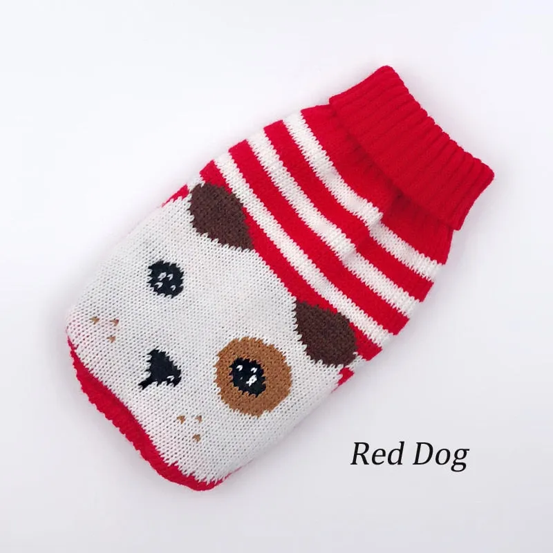 Christmas Cat Dog Sweater Pullover Winter Dog Clothes