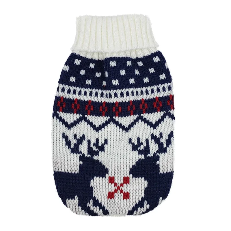 Christmas Cat Dog Sweater Pullover Winter Dog Clothes