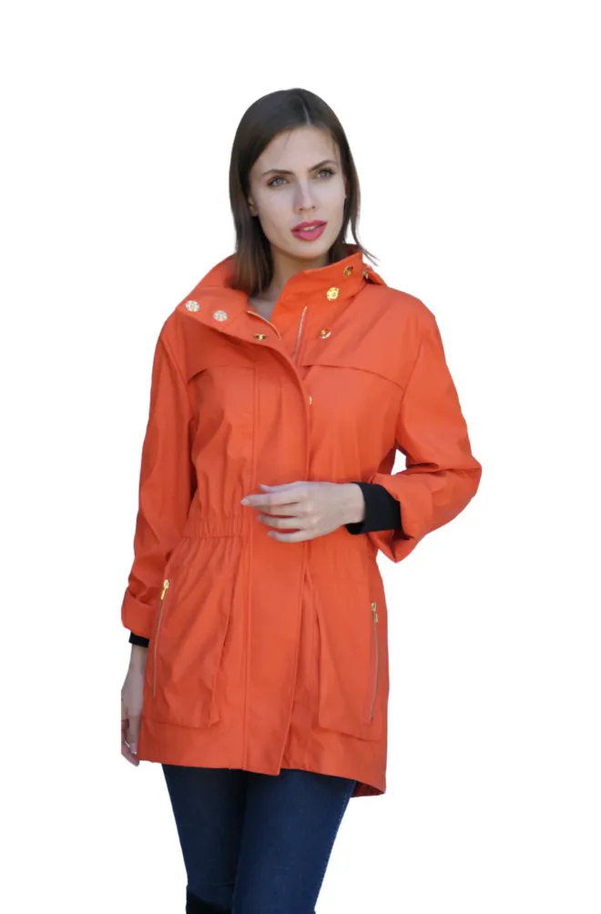 Ciao Milano Anna Waterproof Jacket Orange