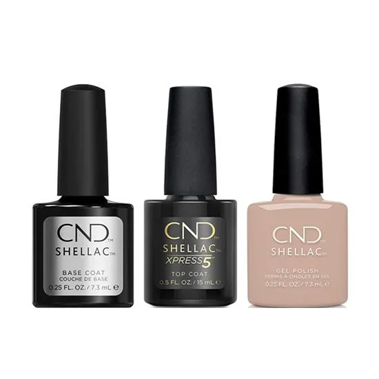 CND - Shellac Xpress5 Combo - Base, Top & Silk Slip Dress