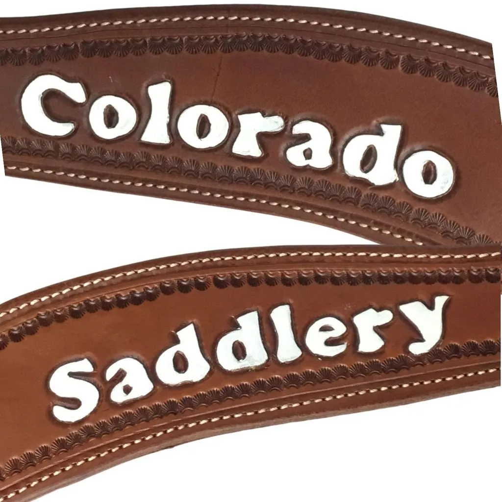 Colorado Saddlery Roper Breast  Collar w/ White Lettering 7-75M